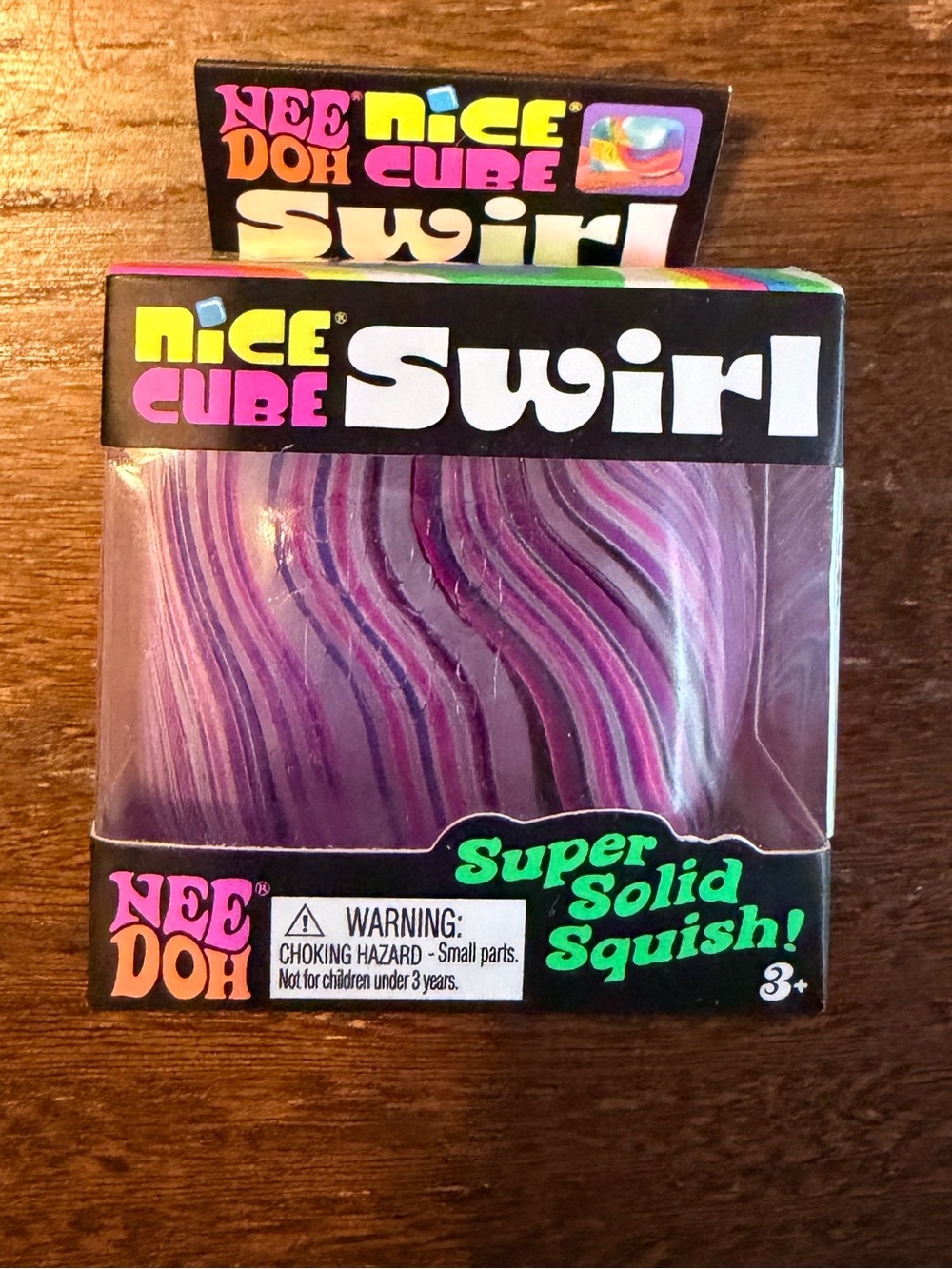 Needoh Nice Cube Swirl Squish - Purple Swirl